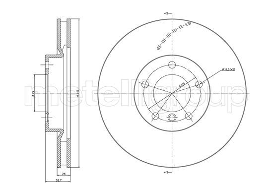 CIFAM 800-1072C Brake Disc