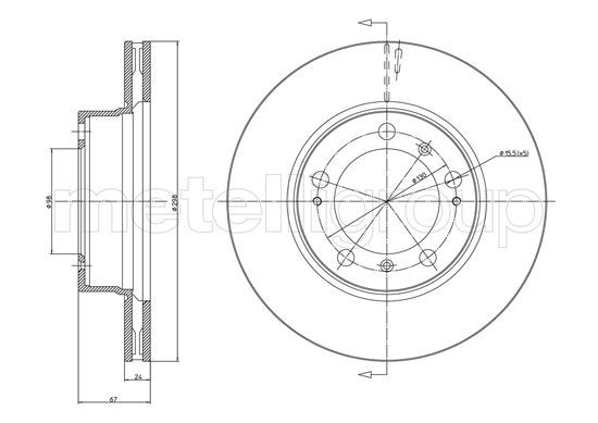 CIFAM 800-1075C Brake Disc