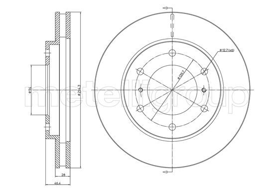 CIFAM 800-1076C Brake Disc