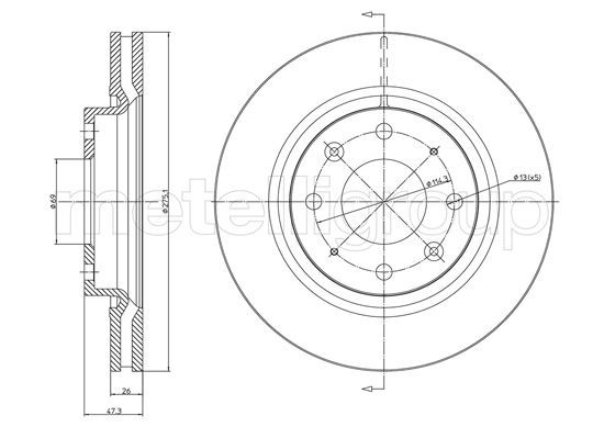 CIFAM 800-1078C Brake Disc