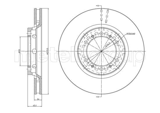 CIFAM 800-1080C Brake Disc