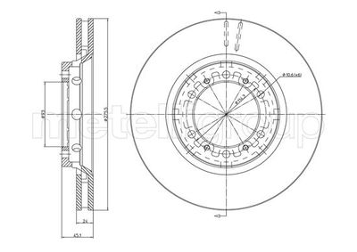 Brake Disc CIFAM 800-1080C
