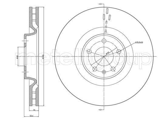 CIFAM 800-1085C Brake Disc