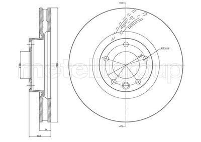 Brake Disc CIFAM 800-1086C