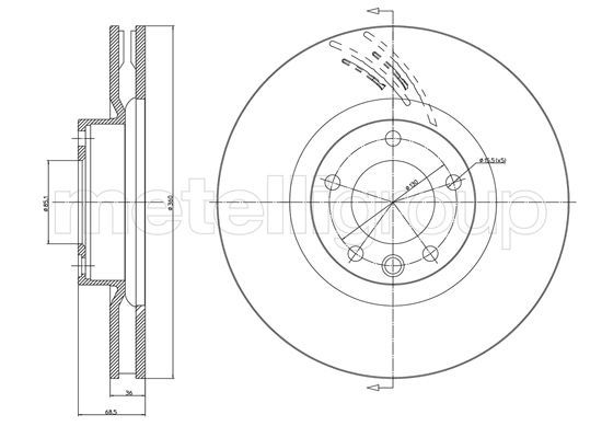 CIFAM 800-1087C Brake Disc