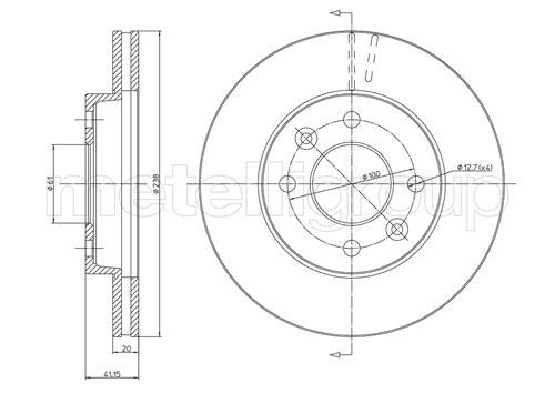 CIFAM 800-110 Brake Disc