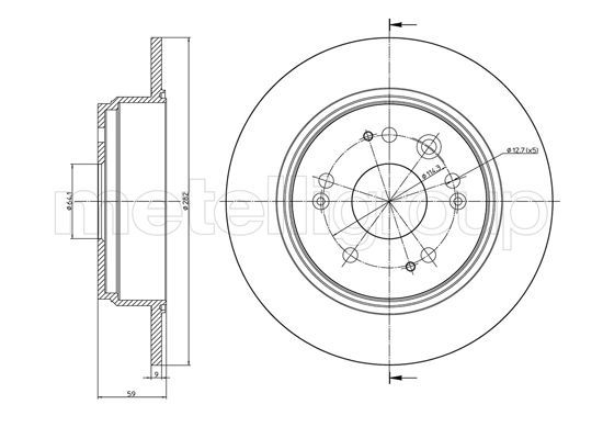 CIFAM 800-1117C Brake Disc