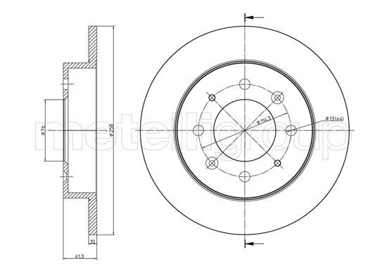CIFAM 800-1122C Brake Disc
