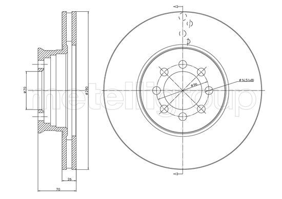 CIFAM 800-1131C Brake Disc