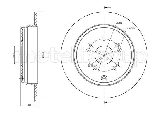 CIFAM 800-1135C Brake Disc