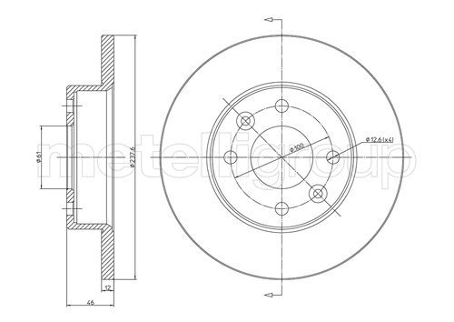 CIFAM 800-114 Brake Disc