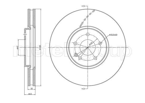 CIFAM 800-1157C Brake Disc
