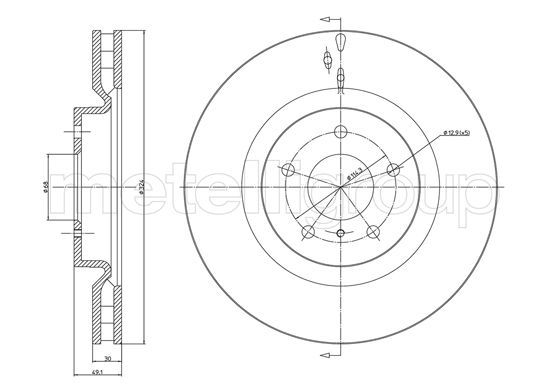 CIFAM 800-1172C Brake Disc