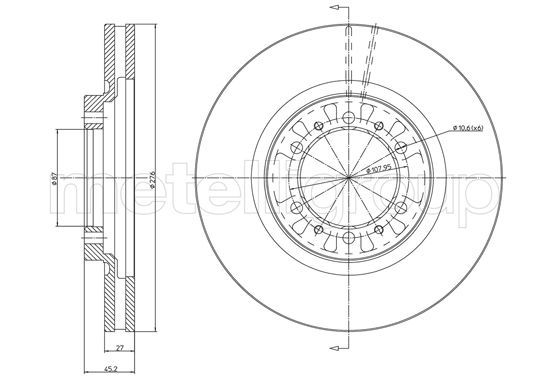 CIFAM 800-1187C Brake Disc
