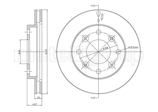 CIFAM 800-1194 Brake Disc