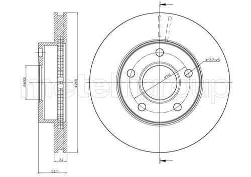 CIFAM 800-120 Brake Disc