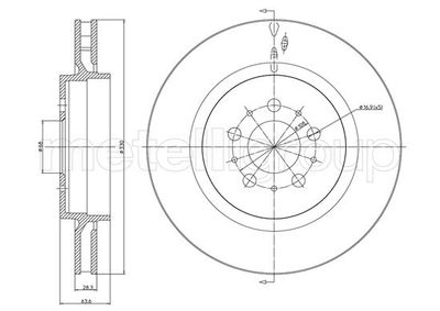 Brake Disc CIFAM 800-1224C
