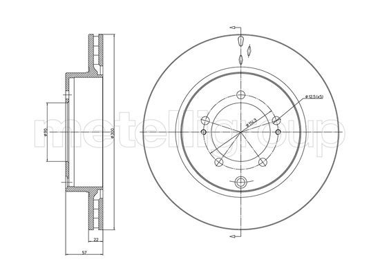 CIFAM 800-1230C Brake Disc