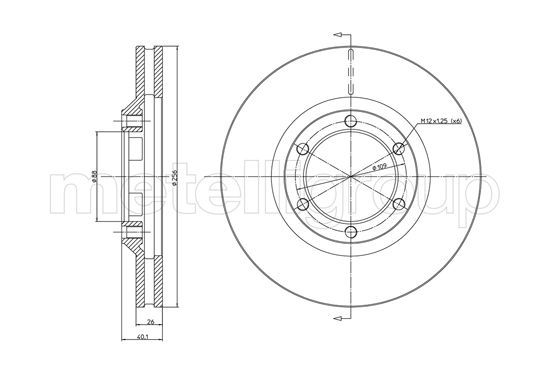 CIFAM 800-1238 Brake Disc