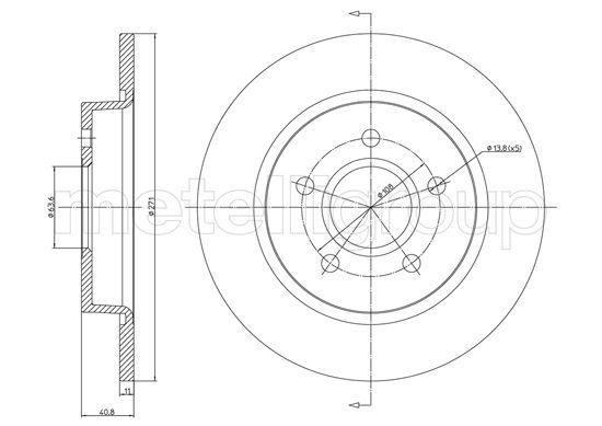 CIFAM 800-1242C Brake Disc