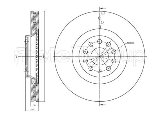 CIFAM 800-1243C Brake Disc