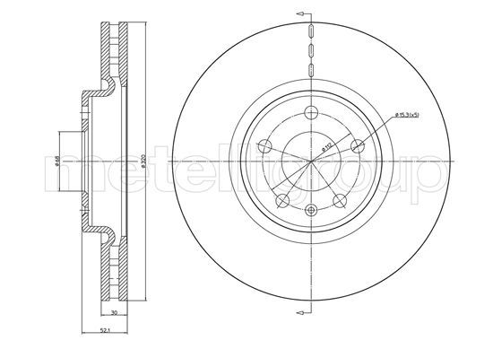 CIFAM 800-1249C Brake Disc