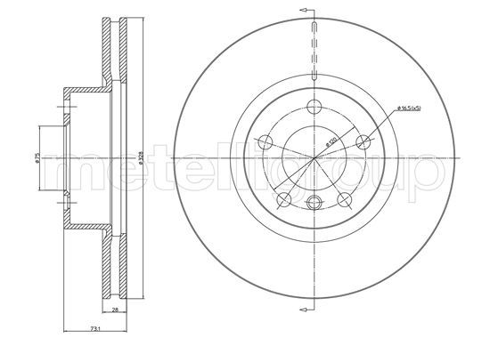 CIFAM 800-1260C Brake Disc