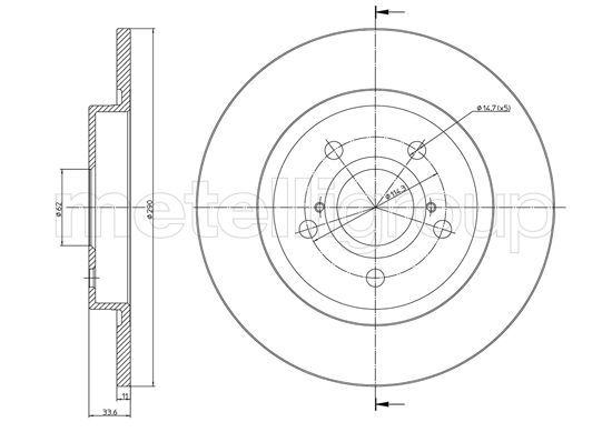 CIFAM 800-1274C Brake Disc