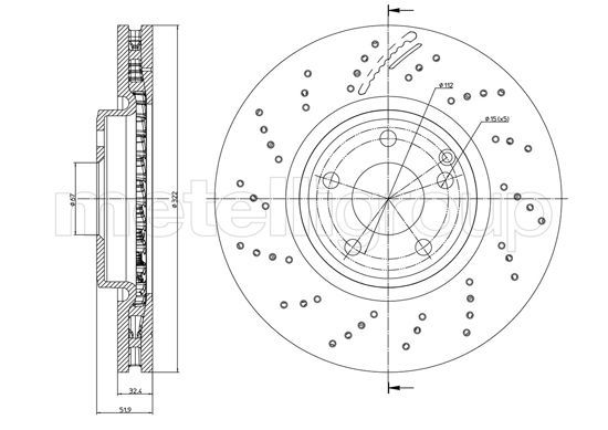 CIFAM 800-1279FC Brake Disc