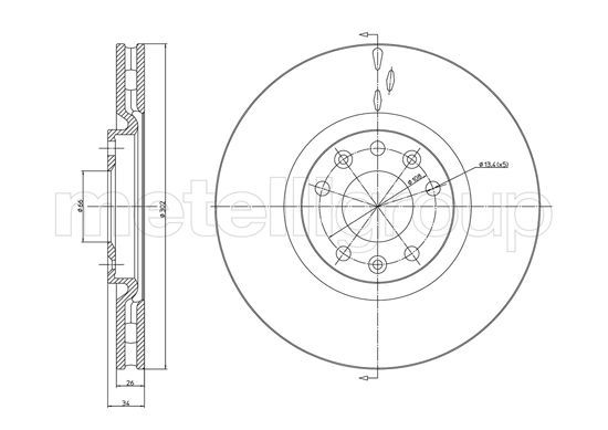 CIFAM 800-1280C Brake Disc