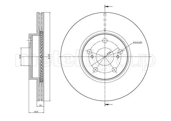 CIFAM 800-1308C Brake Disc