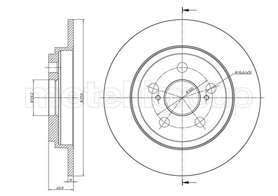 CIFAM 800-1309C Brake Disc