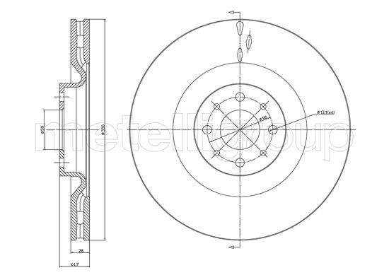 CIFAM 800-1319C Brake Disc