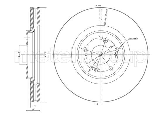 CIFAM 800-1325C Brake Disc
