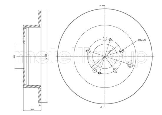 CIFAM 800-1332C Brake Disc