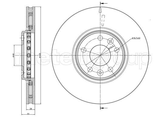 CIFAM 800-1334C Brake Disc