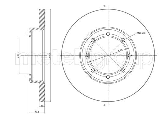 CIFAM 800-1358C Brake Disc
