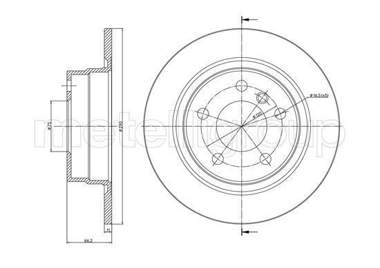 CIFAM 800-1366C Brake Disc
