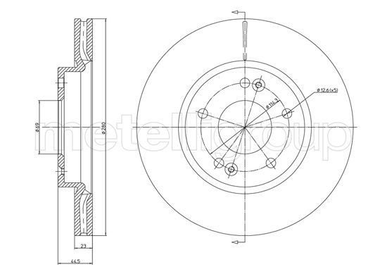CIFAM 800-1377C Brake Disc