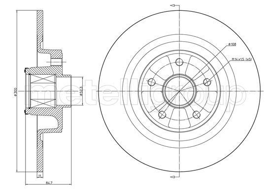 CIFAM 800-1396 Brake Disc