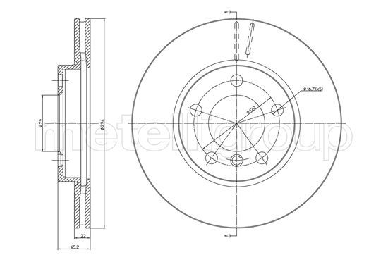 CIFAM 800-1408C Brake Disc