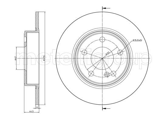 CIFAM 800-1437C Brake Disc