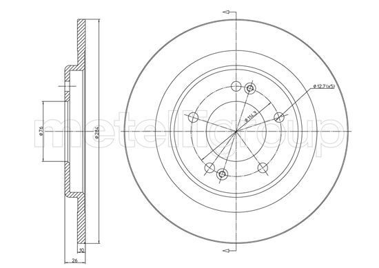 CIFAM 800-1441C Brake Disc