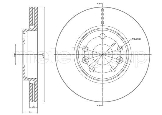 CIFAM 800-1563C Brake Disc