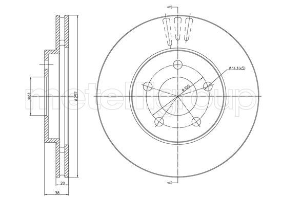 CIFAM 800-1629C Brake Disc