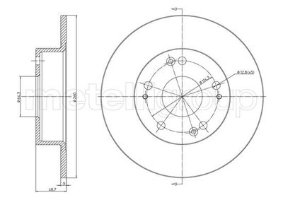 Brake Disc CIFAM 800-1648C
