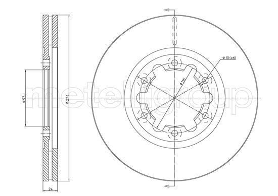 CIFAM 800-1675C Brake Disc