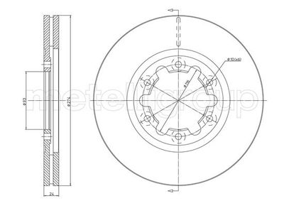 Brake Disc CIFAM 800-1675C