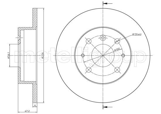 CIFAM 800-1705 Brake Disc