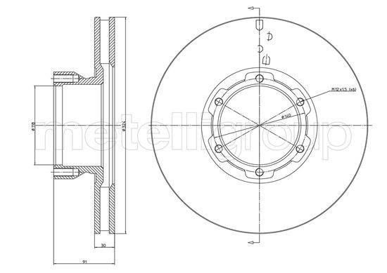 CIFAM 800-1714 Brake Disc